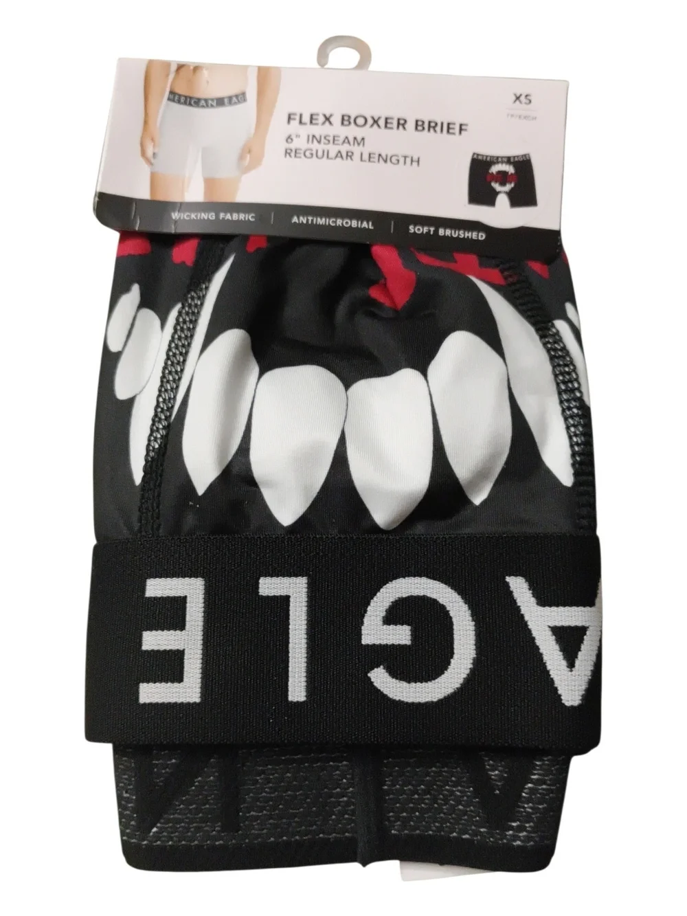 #48 American Eagle Outfitters Black Boxer Brief with 'Bite Me' Graphic